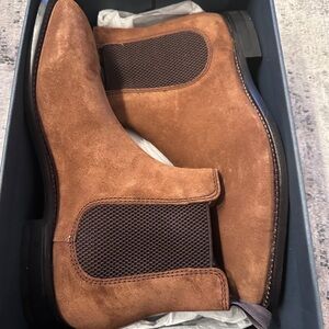 Charles Tyrwhitt Tan Suede Chelsea Boots